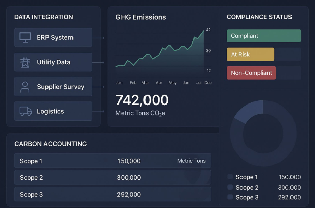 Digital GHG PROTOCOL SOFTWARE Emission Dashboard