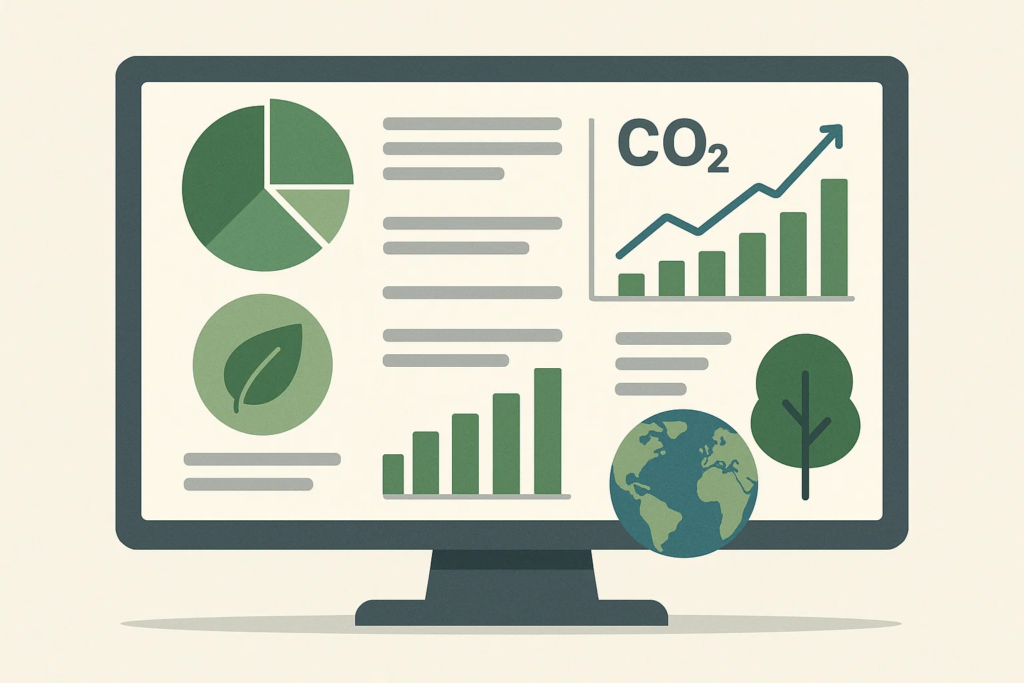 Visualization of ESG reporting tools for climate impact reporting